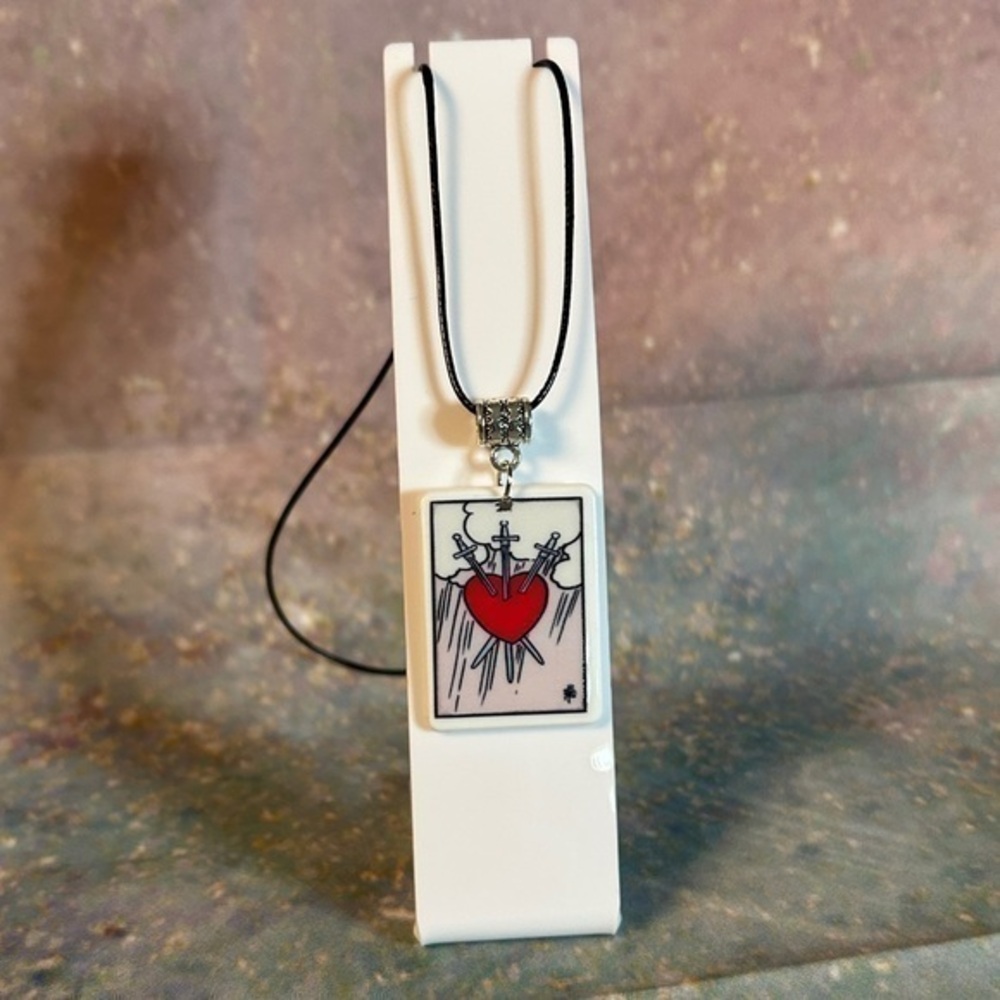 Tarot card necklace